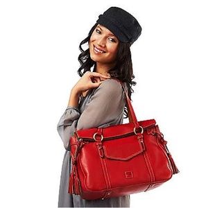 Dooney and Bourke Florentine Smith Bag in Red